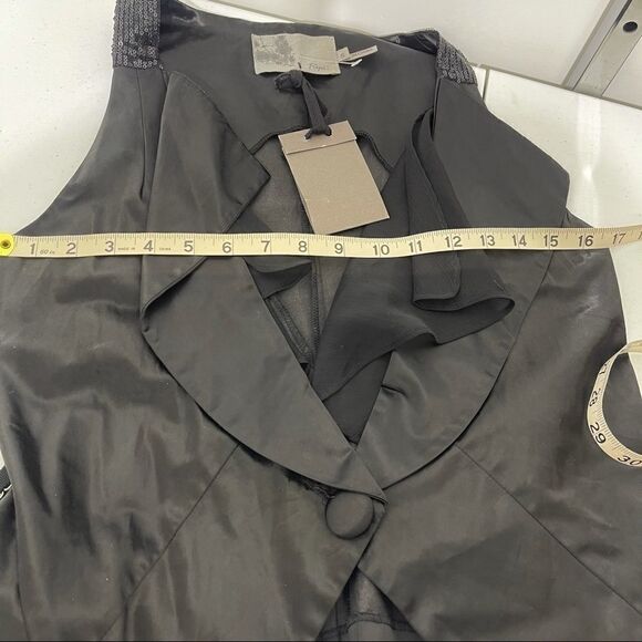 Anthropologie RYU one button satin vest lapel NEW - Picture 12 of 16